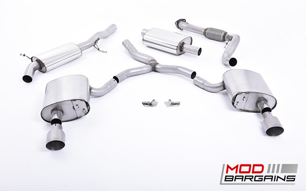 Milltek Cat-Back Exhaust Audi B9 A4 2.0T 2016+ Titanium Tips