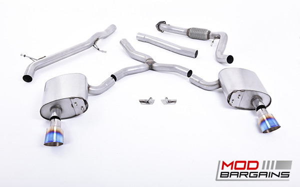 Milltek Cat-Back Exhaust Audi B9 A4 2.0T 2016+ Burnt Tips