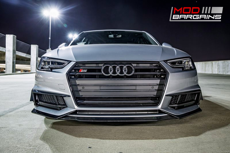 2016+ Audi A4 S4 B9 Morph Auto Design Carbon Fiber Upper Valance GT Canards