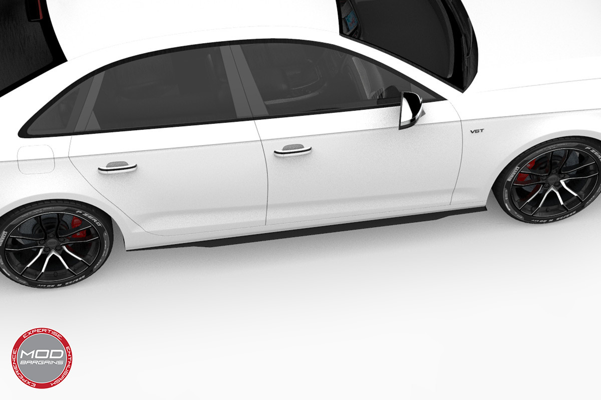 2016+ Audi A4 S4 B9 Morph Auto Design Carbon Fiber Side Skirts Render