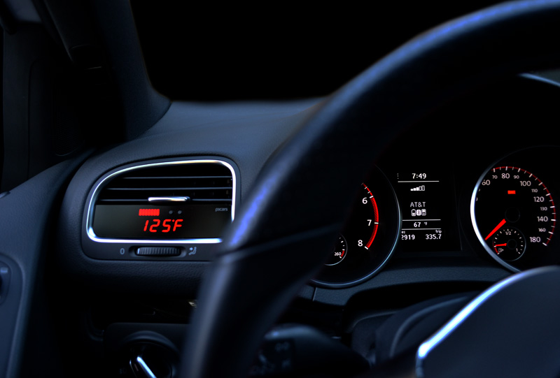 P3 Cars Digital Gauge for MK6 VW GTI - Installed