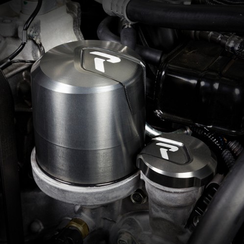 Raceseng Oil Dome and Fill Cap Silver for FRS and BRZ Installed