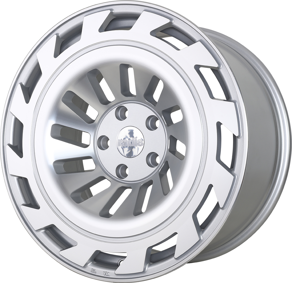 Radi8 R8T12 wheels in Matte Silver for Cadillac