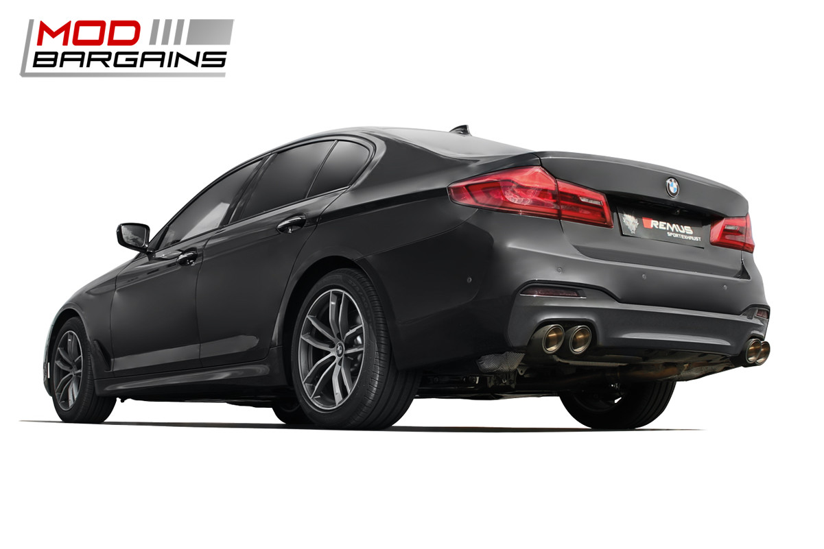 Remus Exhaust Axle Back Cat Back BMW G30 M550i xDrive Stainless Steel Performance Valved