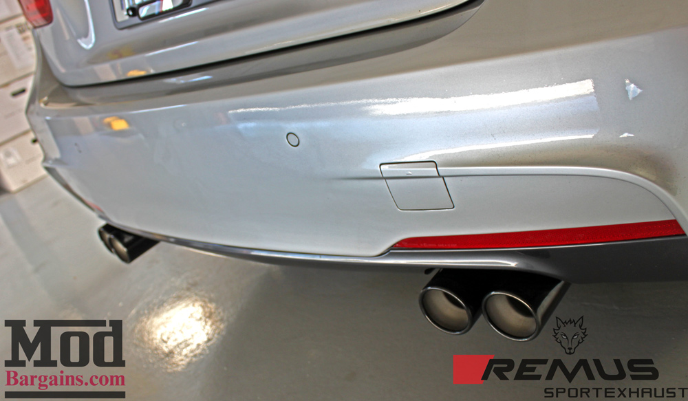 Remus Axle Back Exhaust for 2012+ BMW 328i/428i [F30/F32] Quad Tips