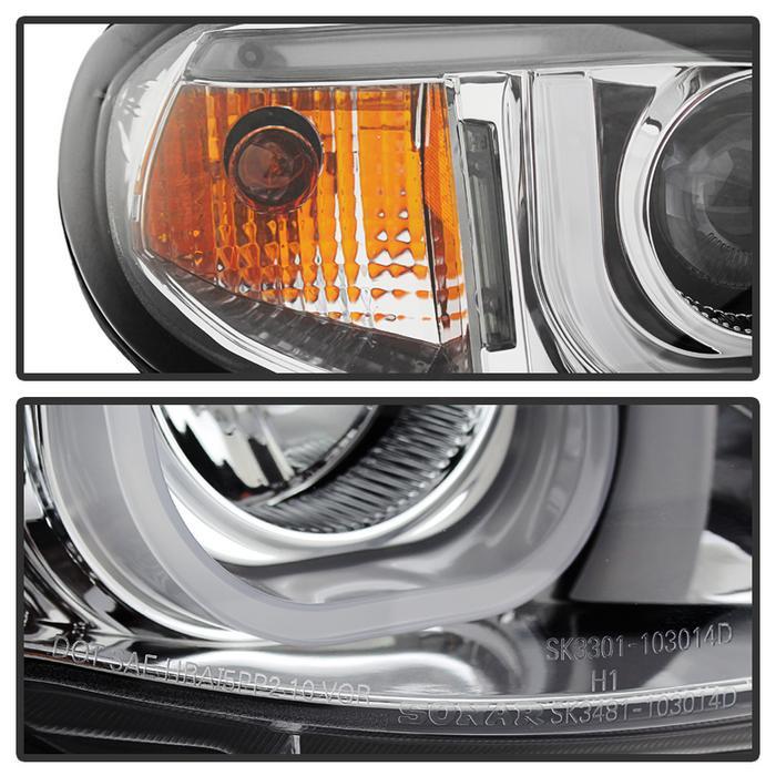 Spyder Chrome Projector LED 3DHalo Headlights for 2002-2005 E46 BMW 325i/ 328i/ 330i Sedan