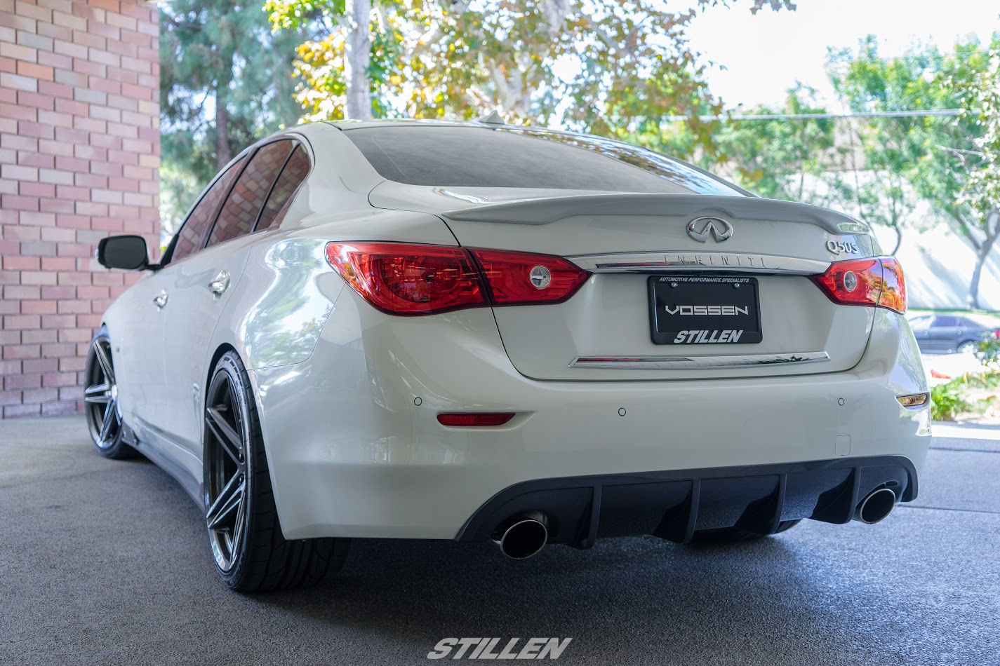 stillen q50 rear diffuser rear spoiler thing on rear bumper