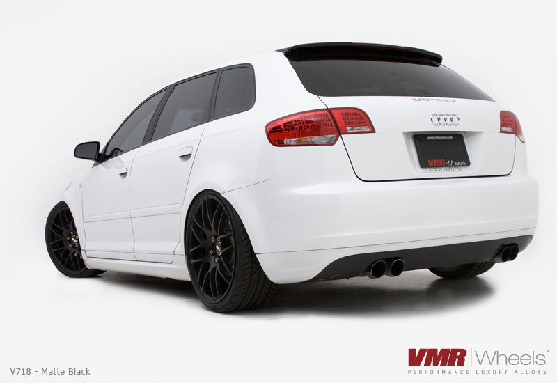 VMR V718 Wheels Matte Black on White 8P Audi A3