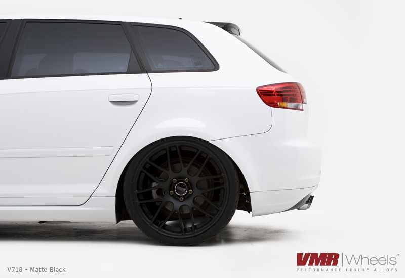 VMR V718 Wheels Matte Black on White 8P Audi A3