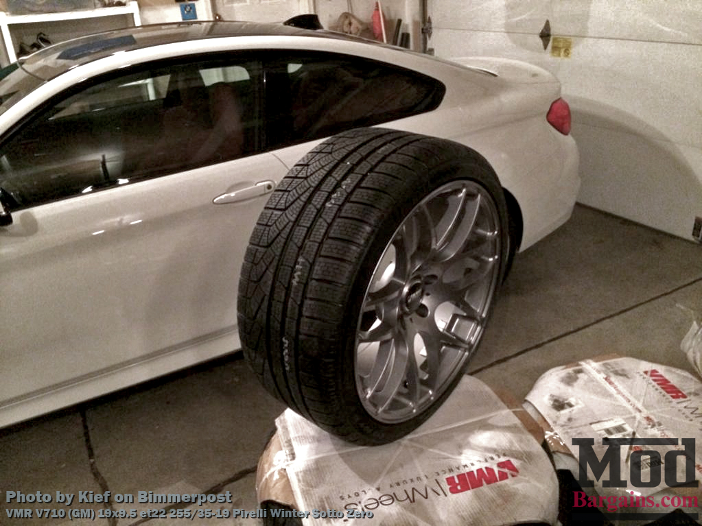 VMR V710 Wheels on BMW M4 F82 Alpine White Gunmetal Wheels