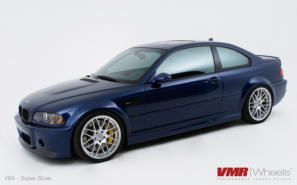 VMR Wheels VB3 CSL Replica 19" Silver on Blue E46