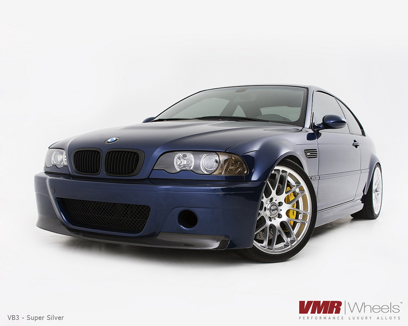 VMR Wheels VB3 CSL Replica 19" Silver on Blue E46 M3