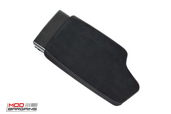 [(51162405919) F8X M3/M4] M Performance Carbon Fiber & Alcantara Armrest f80m3 f8M4 f82m4 bmw 5x120 m3 m4 m5 m2 1m modbargains