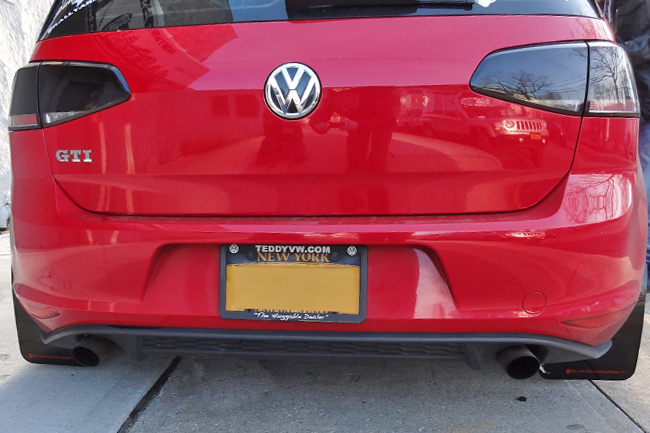 Rally Armor MudFlaps Black on MKVII Golf GTI