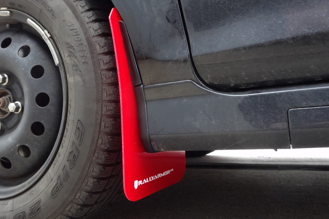 Ford Fiesta ST Red Mud Flaps White Logo