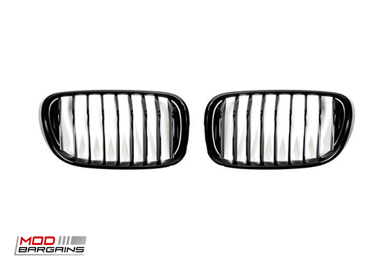 AUTOTECKNIC REPLACEMENT GLOSS BLACK FRONT GRILLES - G11/G12 7-series 2009-2014 LCI. Autotecknic part number ATK-BM-0177-LCI-GB, Modbargains.