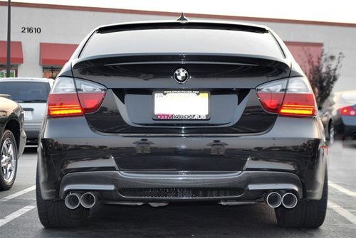 Carbon Fiber Rear Diffuser for 2006-11 BMW 328i [E90/E91] MSport 3d -  Single/Quad