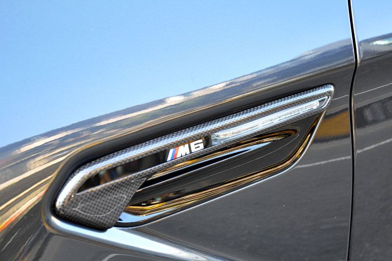 AutoTecknic Carbon Fiber Fender Light Trim Cover Installed on BMW M6