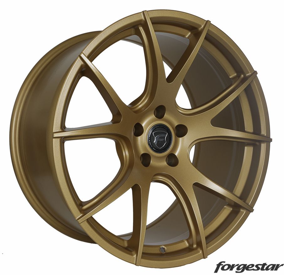 Race Gold Forgestar CF5V In Porsche fitment