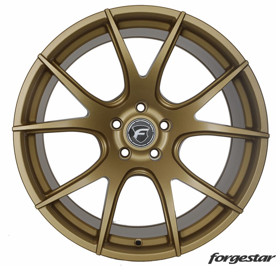 Race Gold Forgestar CF5V In Porsche fitment