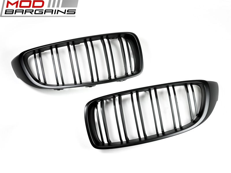 Autotecknic Dual Slat Front Grille 2013+ BMW 4-Series M3 F32/F36 F80 F82/83 (BM-0175-DS-MB)