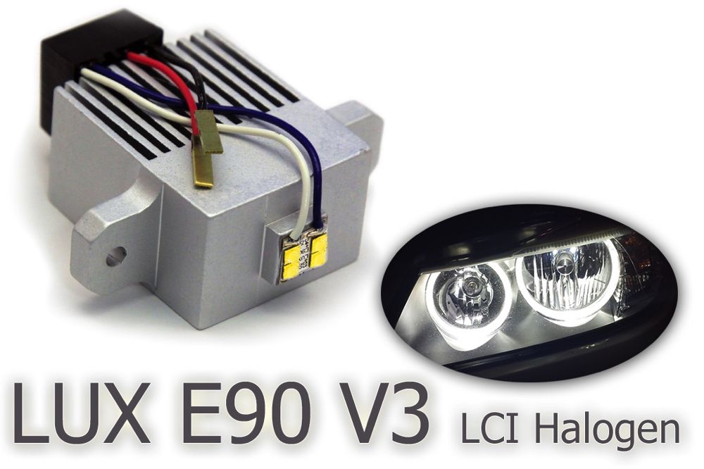 LUX V3 Angel Eye LEDs for LCI E90 Halogen BMWs