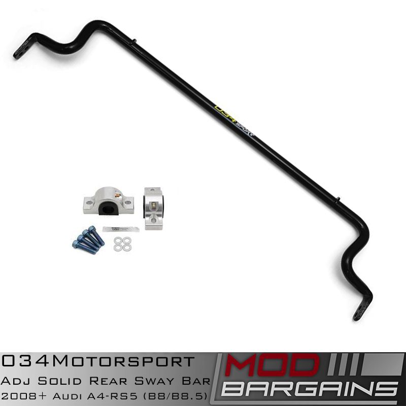 034Motorsport Adj Solid Rear Swaybar for Audi B8/B8.5 Vehicles