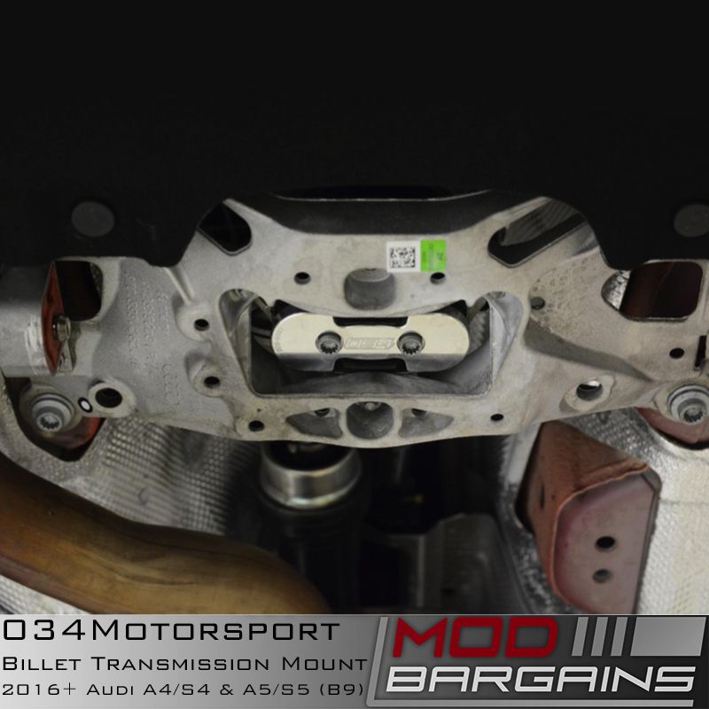 034Motorsport Billet Transmission Mount Insert Installed on Audi B9 S4