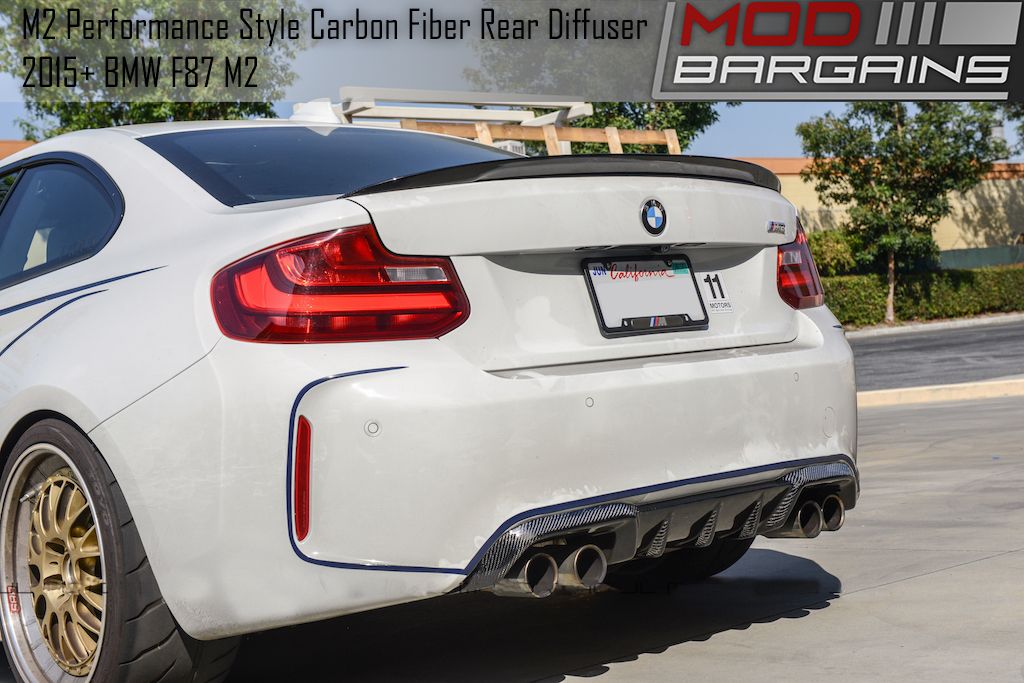 Carbon Fiber Performance Style Rear Diffuser for 2015+ BMW M2 [F87