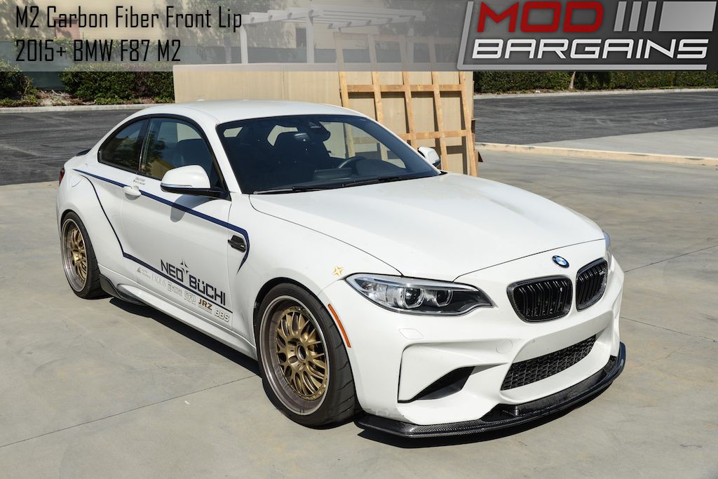 Carbon Fiber Front Lip Installed on 2015+ BMW M2 [F87] BMFS8703
