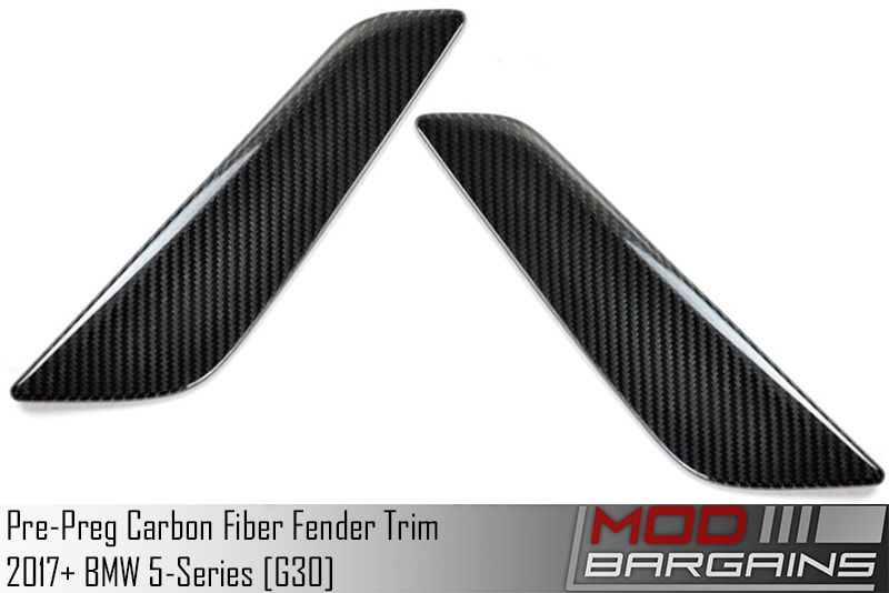 Pre-Preg Carbon Fiber Side Fender Vent Trim for 2017+ BMW 5-Series [G30]  BM-0080