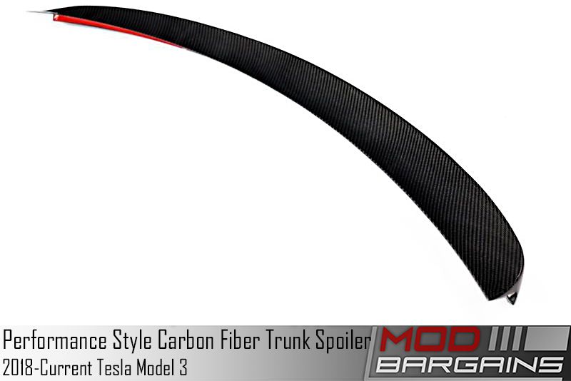 Performance Style Carbon Fiber Trunk Spoiler for 2018+ Tesla Model 3 (ATK-TS-0005)