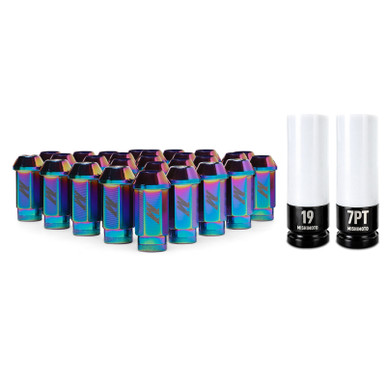 Mishimoto Aluminum Locking Lug Nuts M12 x 1.5 - Neo Chrome