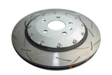 DBA Rear 5000 Series Drilled Wavy Rotor w/ Silver Hat | Audi RS5 (13-16) (DBA52835WSLVXD)