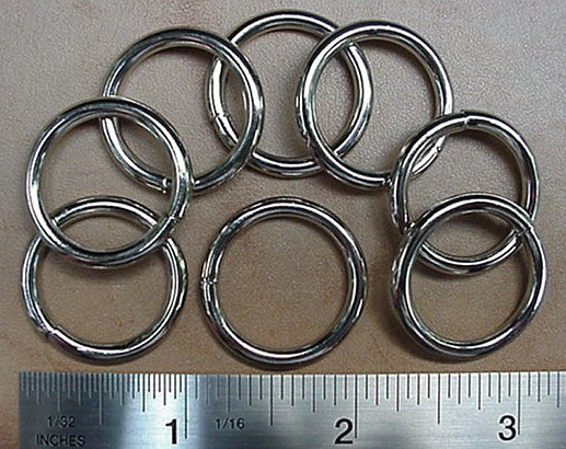 STEEL RINGS WELDED Nickel Plate 3/4