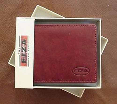 MENS BROWN LEATHER WALLET BIFOLD COWHIDE BOXED NEW FL57