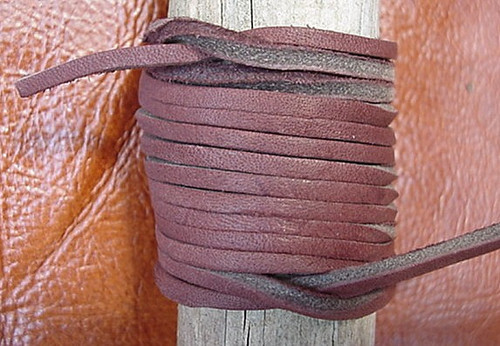 LACE LACING LEATHER TOPGRAIN COWHIDE CHOCOLATE BROWN 10 FOOT  PIECE