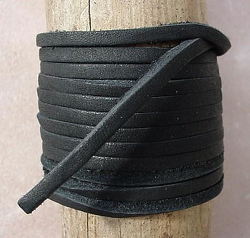 LACE LACING LEATHER TOPGRAIN BLACK 50 FOOT SPOOL