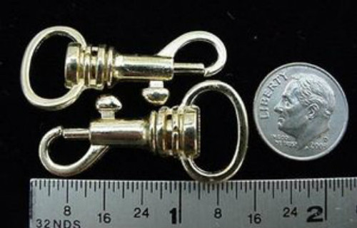 BABY 1/2" SWIVEL SNAP BOLT HOOKS GOLD FINISH BP 16 pieces