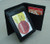 MENS BLACK LEATHER WALLET LAMB "FLIP" MINI BIFOLD  739