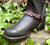 BIKER BOOTS BOOT CHAINS BLACK TOPGRAIN COWHIDE LEATHER WITH CONFEDERATE FLAG