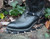 BIKER BOOTS BOOT CHAINS BLACK TOPGRAIN COWHIDE LEATHER W 1/2" SPIKES