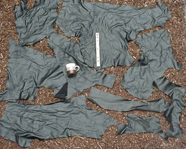 SCRAP UPHOLSTERY LEATHER Craft Black Medium Pcs 12 SF