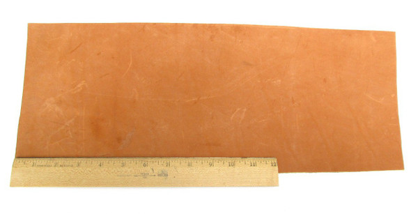 SCRAP LACE LEATHER LIGHT BROWN COWHIDE 18" x 7+" PIECE