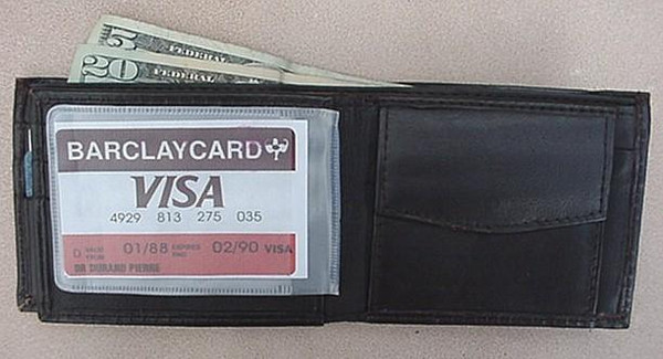 MENS BROWN LEATHER WALLET LAMB BIFOLD W COIN POUCH 756B