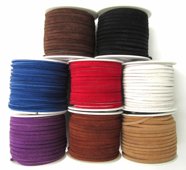 LACE LACING GENUINE LEATHER SUEDE KIT 8 YARDS ASSORTED COLORS