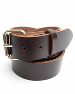 MENS DARK CHOCOLATE BROWN LEATHER BELT 1 1/2" Wide Size 30 through 72