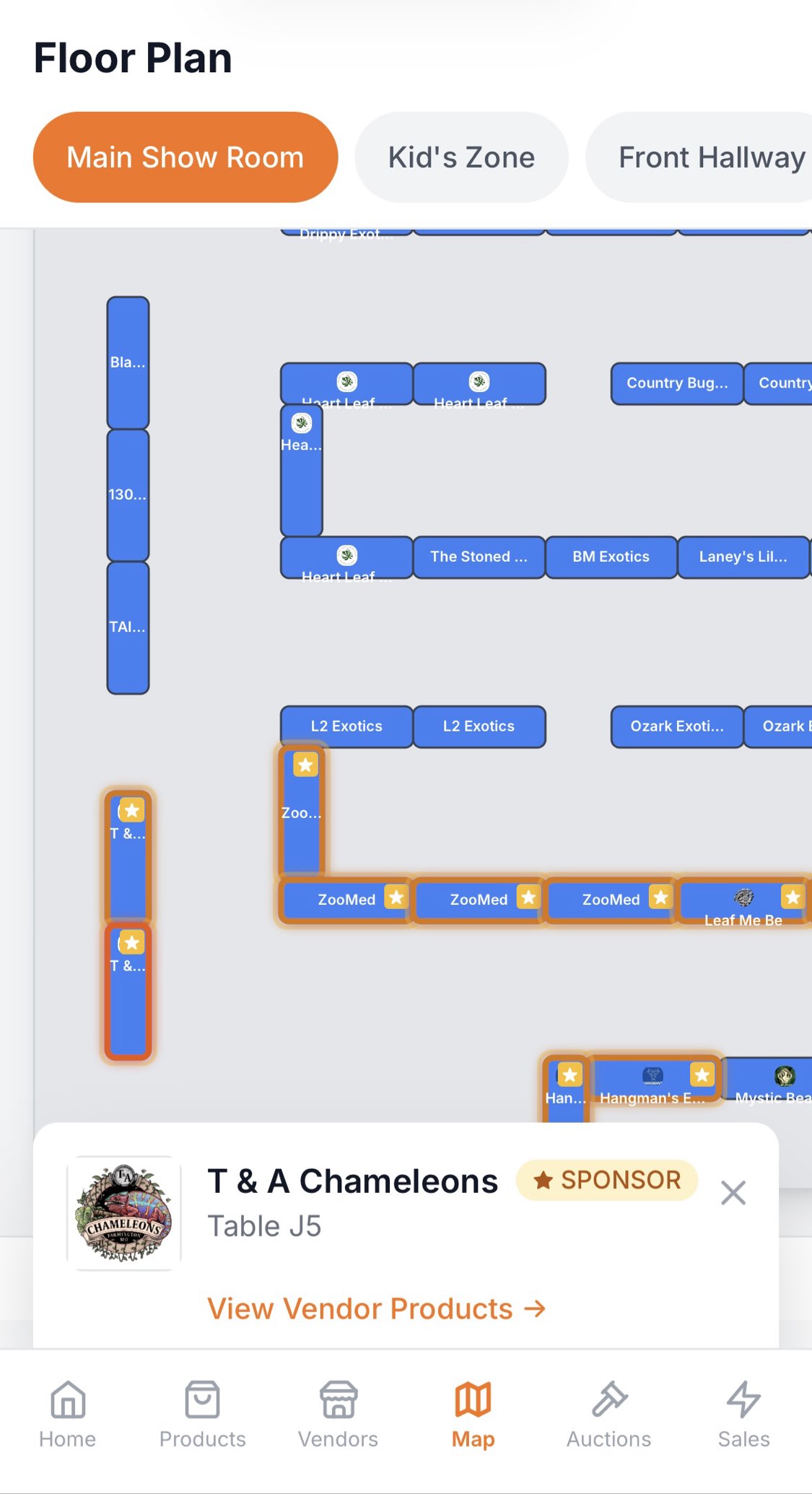 CRABS Show Experience - Interactive Floor Plan