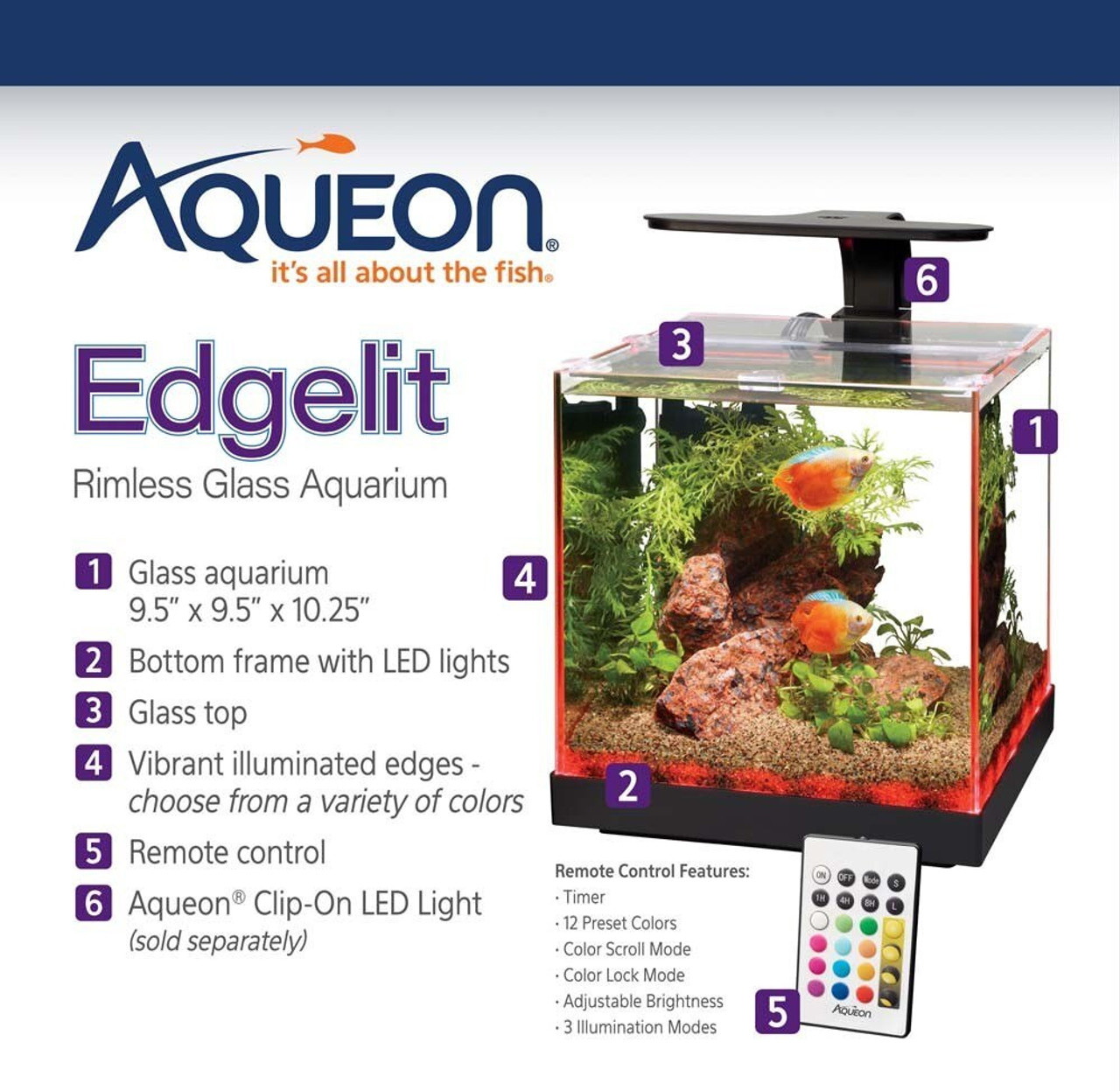 micro Lodge Beeldhouwer Aqueon Edgelit Rimless Cube Aquarium 3 gal - The Tye-Dyed Iguana - Reptiles  and Reptile Supplies in St. Louis.