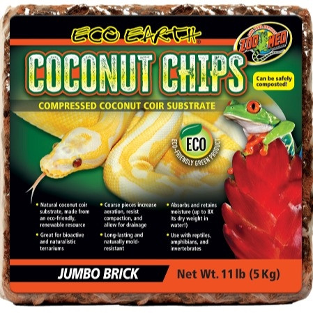 Coconut Chips Jumbo Brick - Zoo Med | Tye-Dyed Iguana